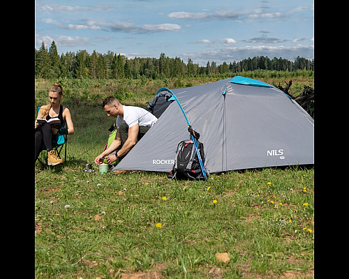 Намет кемпінговий NILS CAMP NC6013 ROCKER сірий