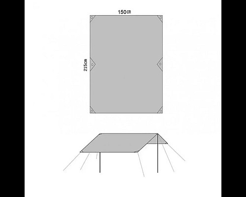 Тент універсальний Naturehike NH15D004-X, блакитний