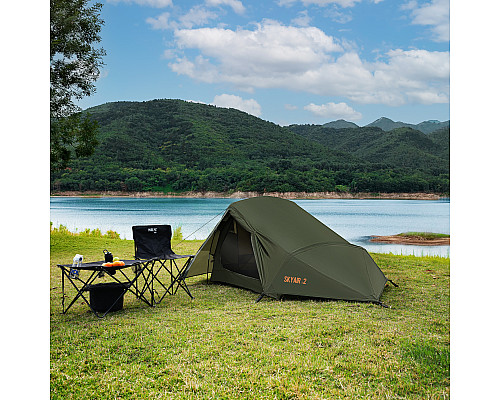 Намет туристичний двомісний NILS CAMP NC2502 ULTRA LIGHT SKYAIR, зелений