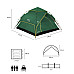 Намет туристичний двомісний NILS CAMP NC4801SHADOW, зелений 