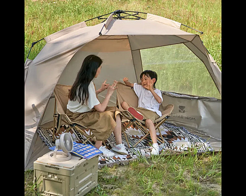 Тент кемпінговий Mobi Garden Zero Beach 155 NX23680017, бежевий
