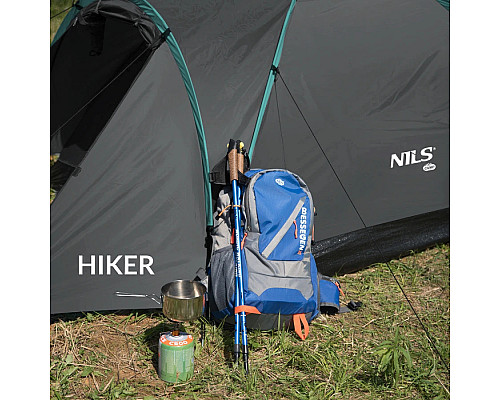Намет кемпінговий двомісний NILS CAMP NC6010 HIKER, сірий