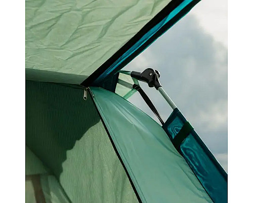 Намет туристичний тримісний LU005BL, 235 х 235 х 155 см з тентом, синій