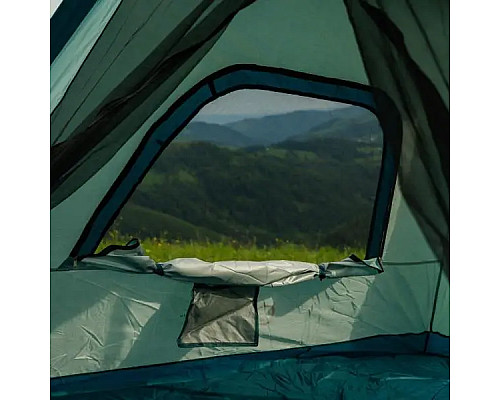 Намет туристичний тримісний LU005BL, 235 х 235 х 155 см з тентом, синій