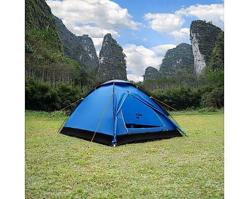 Намет кемпінговий двомісний NILS CAMP NC6033 NIGHTFALL, сіро-блакитний
