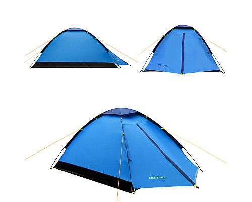 Намет кемпінговий двомісний NILS CAMP NC6033 NIGHTFALL, сіро-блакитний