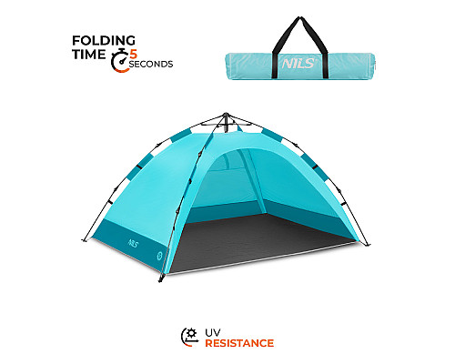 Намет пляжний саморозкладний NILS CAMP NC4802, блакитний