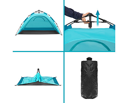 Намет пляжний саморозкладний NILS CAMP NC4802, блакитний