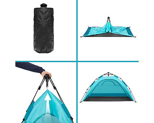 Намет пляжний саморозкладний NILS CAMP NC4802, блакитний