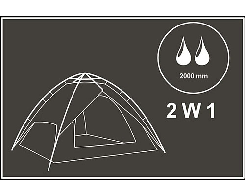 Enero Automatic 3-місний туристичний намет 2в1 Holiday 210x180x140 см