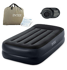 Матрац надувний Intex 64122ND з вбудованим електронасосом 191x99 см, чорний