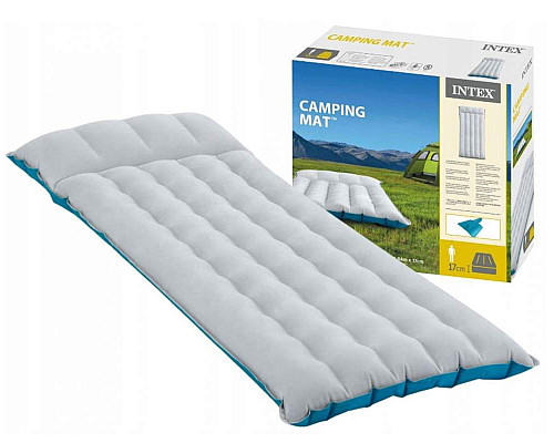 Матрац надувний Intex 67997 184x67x17 см, сіро-блакитний