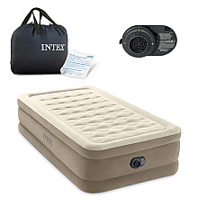 Матрац надувний Intex 64426ND з вбудованим електронасосом 191x99 см, бежевий
