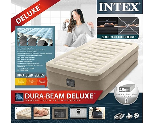 Матрац надувний Intex 64426 191x99x46 см, бежевий