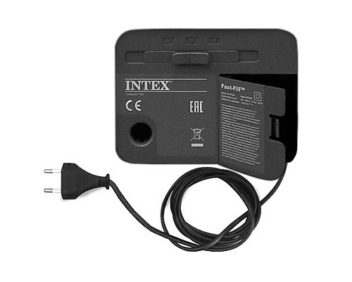 Матрац надувний Intex 64418 з вбудованим електронасосом 203x152x56 см, сірий Матрац надувний Intex 64418 з вбудованим електронасосом 203x152x56 см, сірий