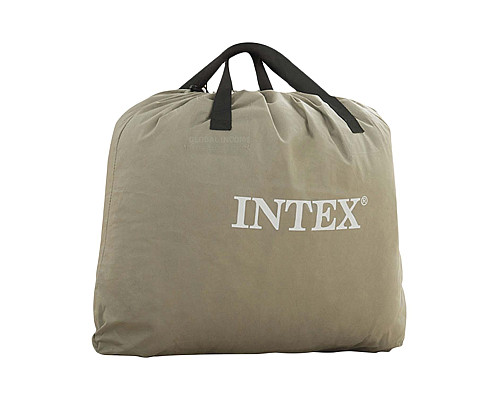 Матрац надувний Intex 64414ND з вбудованим електронасосом 203x152 см, чорно-сірий