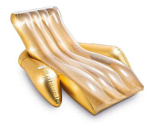 Крісло надувне для плавання Intex 56803 золотисте, 175 x 119 x 61 см