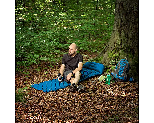 Килимок надувний NILS CAMP NC4006, 190 х 58 х 5 см - синій