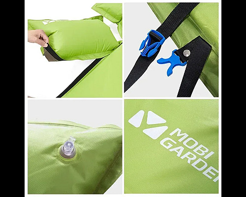 Килимок самонадувний тримісний Mobi Garden Aquarius NX20663006 30 мм, сірий