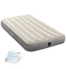 Матрац надувний Intex 64101 191х99х25 см, сіро-бежевий