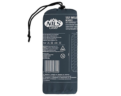 Килимок надувний NILS CAMP NC4005, 193 х 56 х 5,5 см - темно-сірий