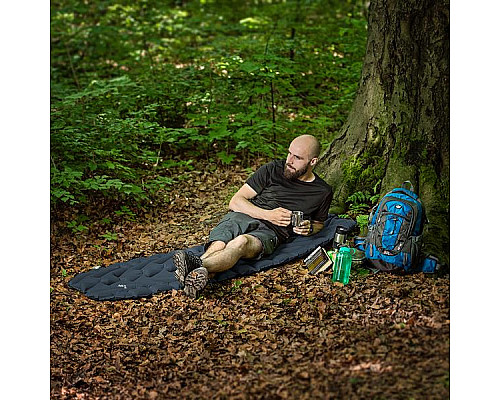 Килимок надувний NILS CAMP NC4005, 193 х 56 х 5,5 см - темно-сірий