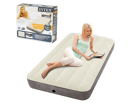 Матрац надувний Intex 64101 191x99x25 см, сіро-бежевий