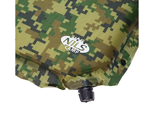 Килимок самонадувний NILS CAMP NC4050, 185 х 65 х 5 см, камуфляжний