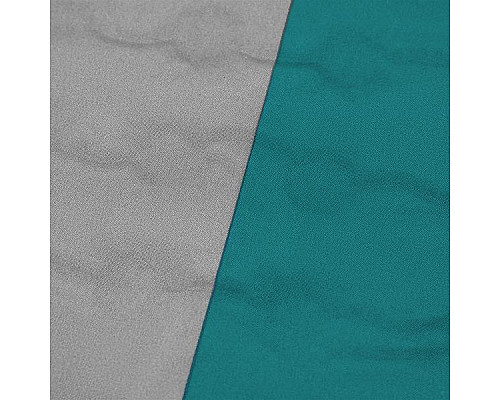 Килимок самонадувний NILS CAMP NC4340, 195 х 160 х 5 см - сіро-бірюзовий