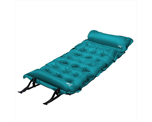 Килимок самонадувний NILS CAMP NC4018, 188 х 66 х 3,5 см - бірюзовий