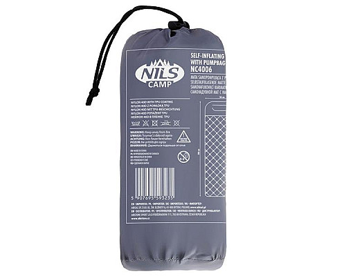 Килимок з насосом NILS CAMP NC4006, 190 х 58 х 5 см - сірий