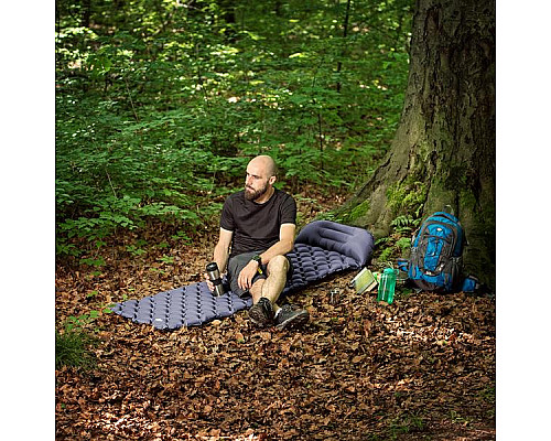 Килимок з насосом NILS CAMP NC4006, 190 х 58 х 5 см - сірий