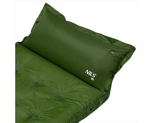 Килимок самонадувний NILS CAMP NC4018, 188 х 66 х 3,5 см - темно-зелений