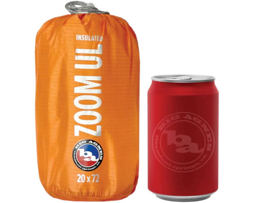 Килимок надувний Big Agnes Zoom UL Insulated 20x72 Regular amber glow - оранжевий