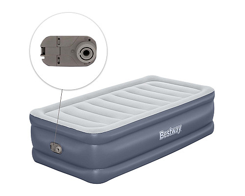 Матрац надувний Bestway 6713G з насосом 191 x 97 x 51 см, сірий