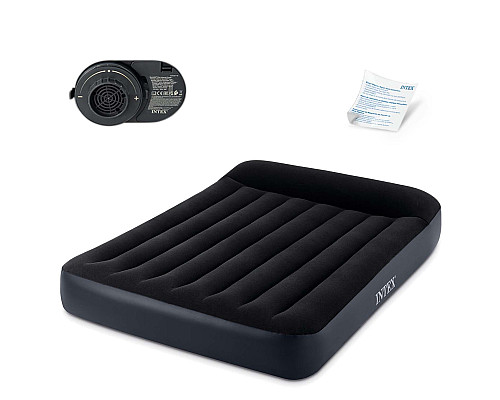 Матрац надувний 64150 з вбудованим електронасосом 203х152х25 см, чорний