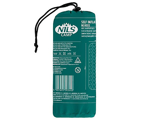 Килимок туристичний NILS CAMP NC4005, 193 х 56 х 5,5 см - темно-зелений