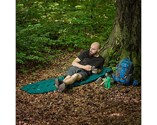 Килимок туристичний NILS CAMP NC4005, 193 х 56 х 5,5 см - темно-зелений