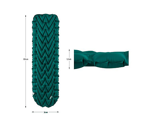 Килимок туристичний NILS CAMP NC4005, 193 х 56 х 5,5 см - темно-зелений