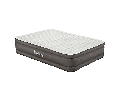 Матрац надувний Bestway 69050 з насосом 203 x 152 x 46 см, бежевий