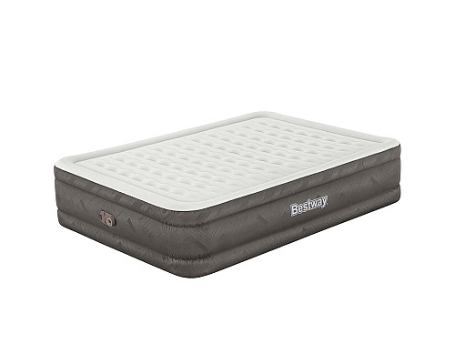 Матрац надувний Bestway 69050 з насосом 203 x 152 x 46 см, бежевий