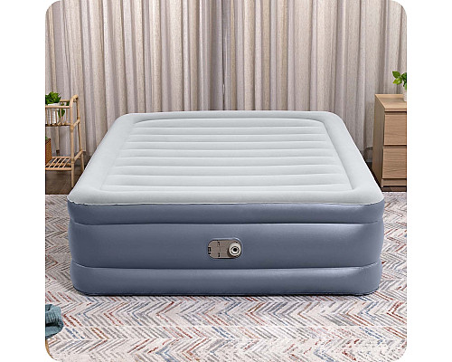 Матрац надувний Bestway 6713I з насосом 203 x 152 x 51 см, сірий
