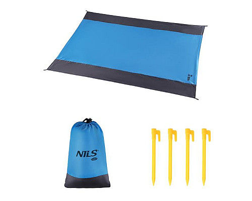 Килимок NILS CAMP RIPSTOP NC1716, 200 х 210 - чорно-синій