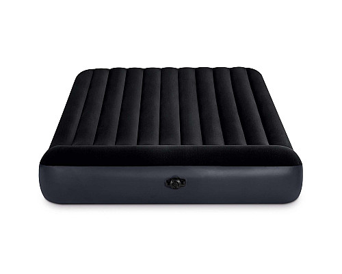 Матрац надувний INTEX 64144 з насосом 203 x 183 x 25 см, чорний