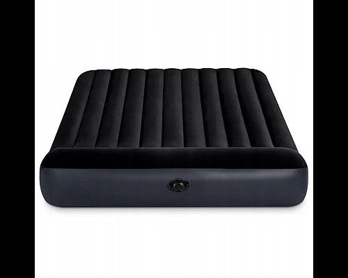 Матрац надувний INTEX 64144 з насосом 203 x 183 x 25 см, чорний