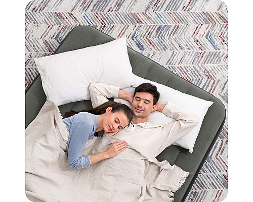 Матрац надувний Bestway 6713M 191x137 см, чорно-сірий