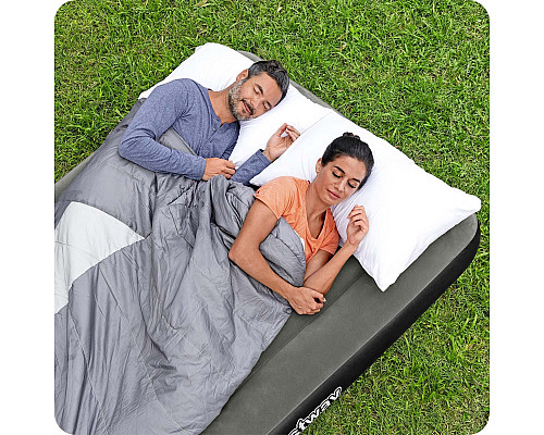 Матрац надувний Bestway 6713M 191x137 см, чорно-сірий