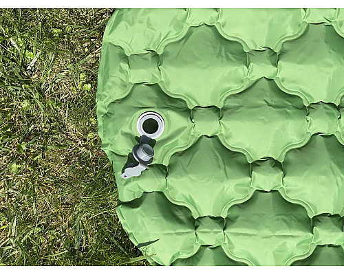 Каримат надувний WCG 195 х 56 х 6 см - зелений