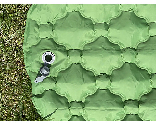 Каримат надувний WCG 195 х 56 х 6 см - зелений