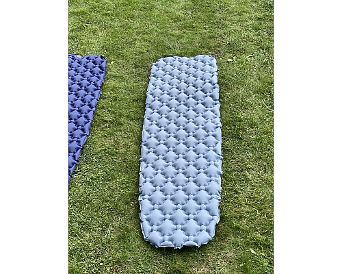 Каримат надувний WCG 195 х 56 х 6 см - сірий